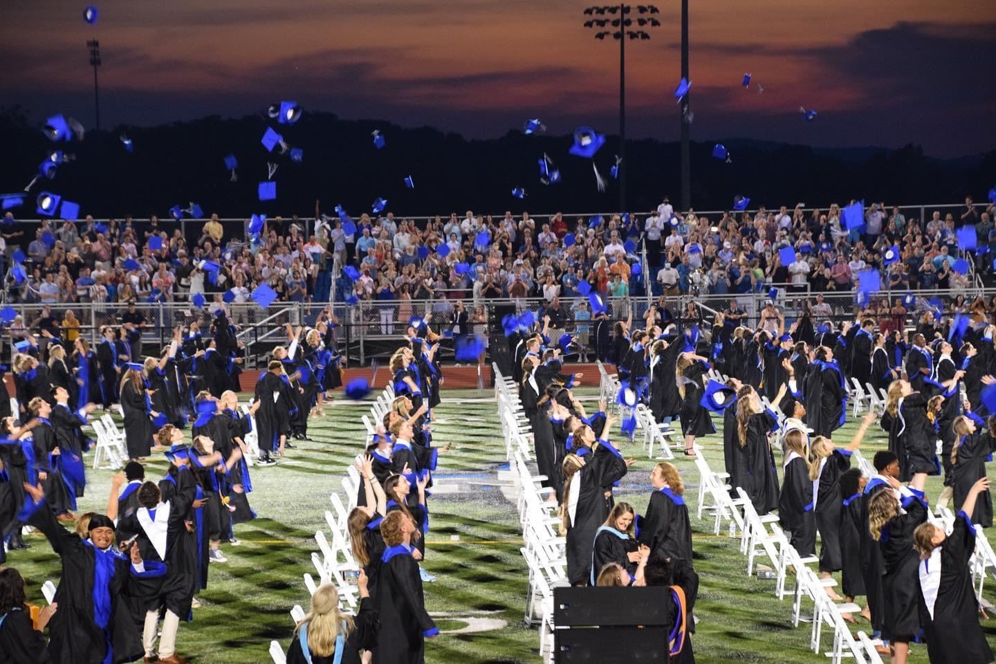 NHS Graduation Cap Throwing